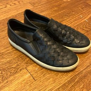 Ecco Soft basketweave leather flats